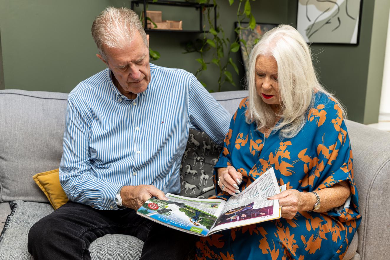 Older couple enjoying time at home